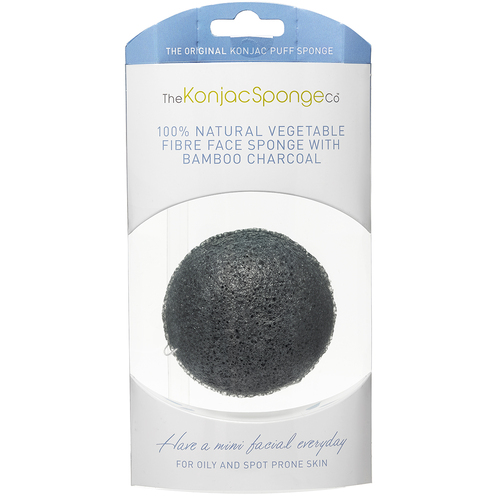 Konjac Sponge Premium Facial Puff with Bamboo Charcoal