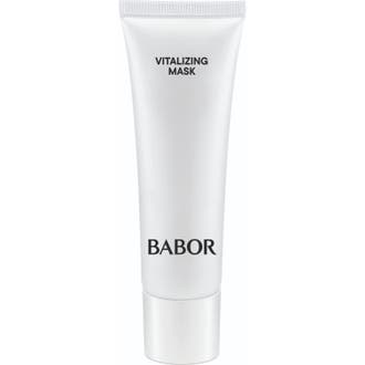 Babor Skinovage Vitalizing Mask vitaliserande mask i vit stilren plasttub med guldtext som ger huden ny lyster