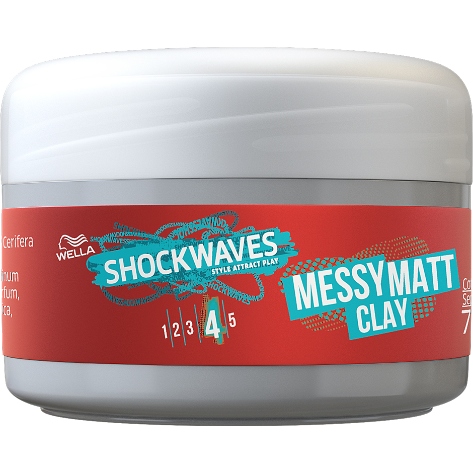 Wella Shockwaves Ultra Effective Go Mate Clay Wax, 75 ml Wella Styling Stylingprodukter