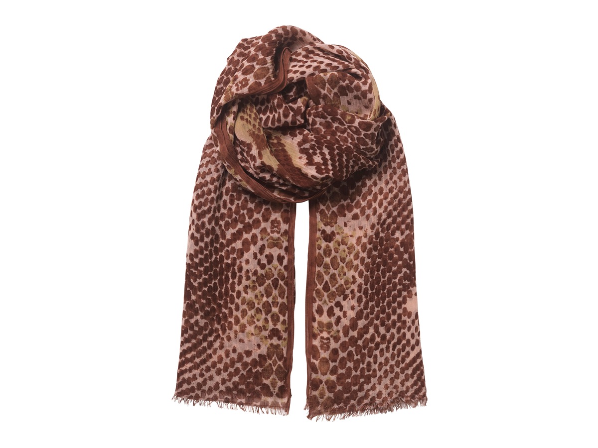 Becksöndergaard Russel Snake Scarf 100x200 cm, Dusty Pink,60%Cotton 40%Modal