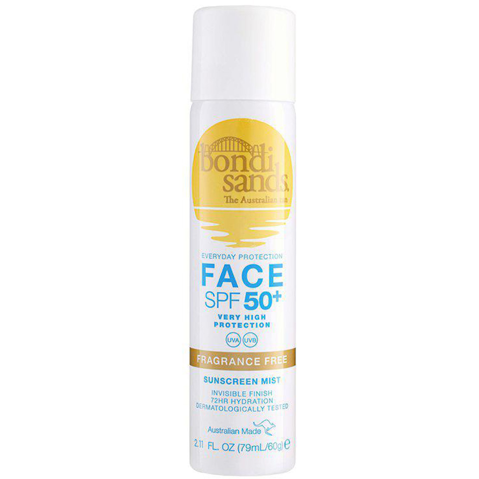 SPF50+ Fragrance Free Face Mist, 79 ml Bondi Sands Solskydd Ansikte