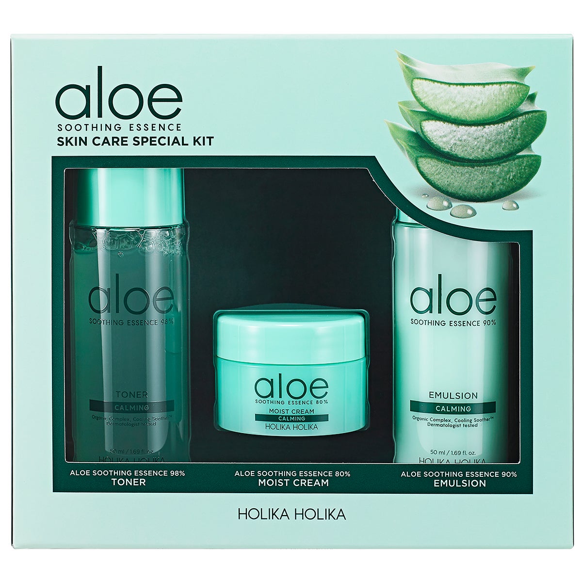 Aloe Soothing Essence Skin Care Special Kit,  Holika Holika K-Beauty Kit
