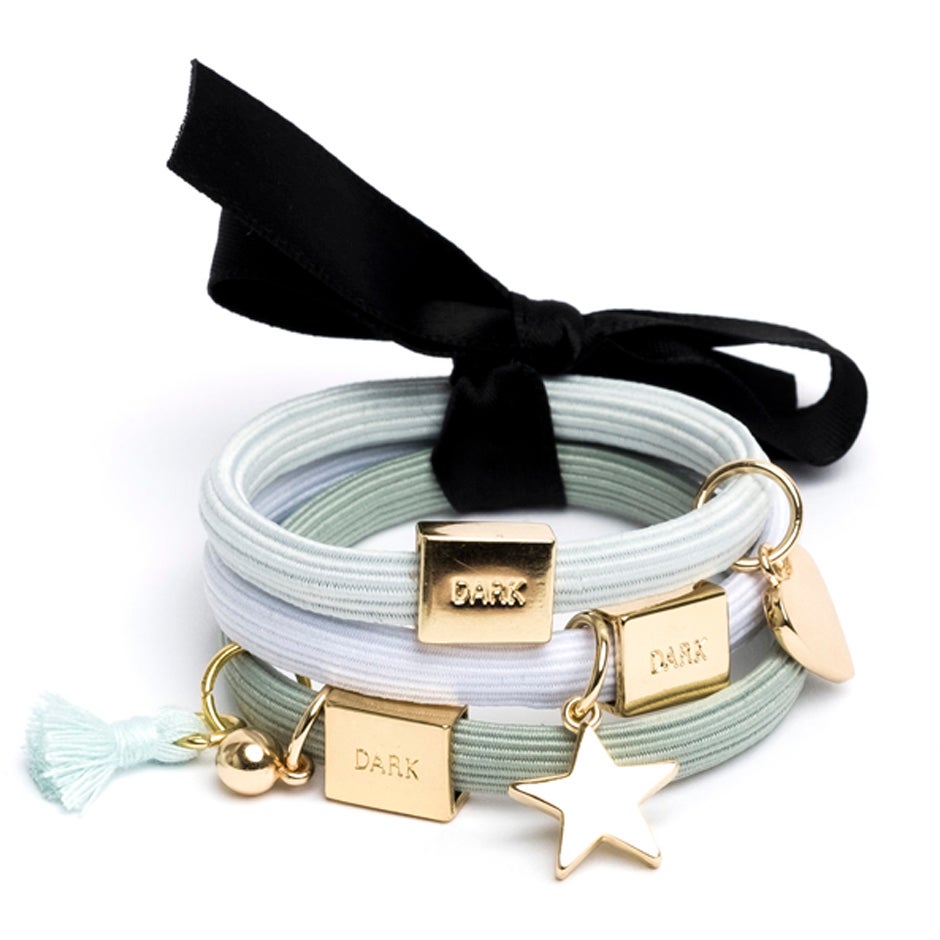 Hair Ties 3 pk Charm Combo,  Dark Hårsnoddar