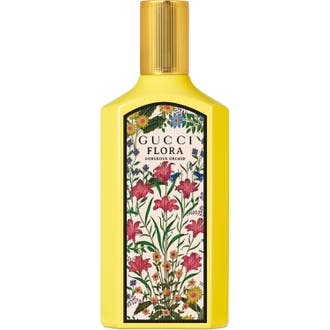 Gucci Flora Gorgeous Orchid 100 ml gucci damparfym i gul glasflaska med guldlock och dekorativt blommönster