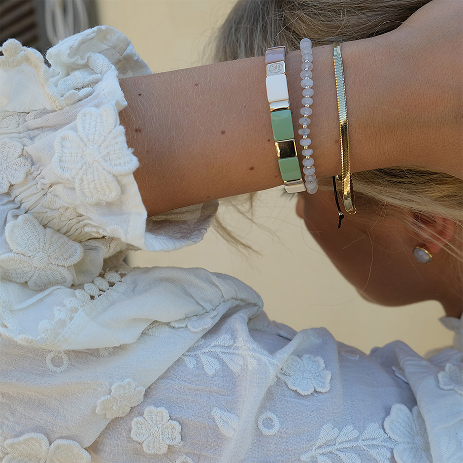 Enamel Tiles Bracelet Soft Tones