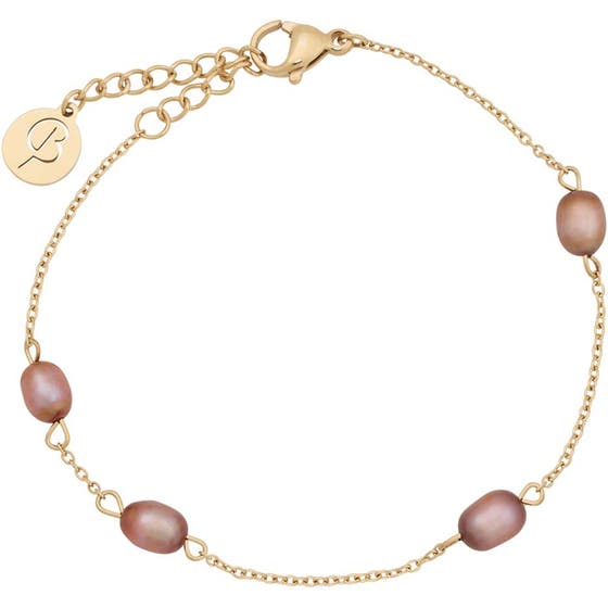 Perla Colour Bracelet Mauve Gold