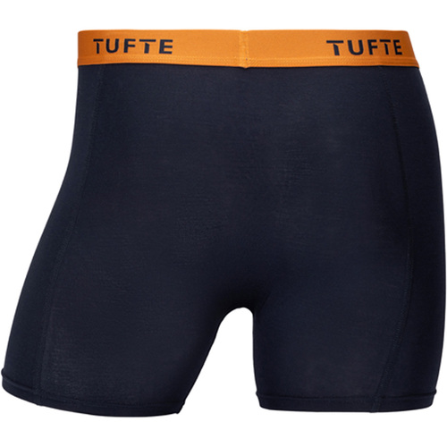 Tufte Mens SoftBoost Boxer Briefs Sky Captain / Apricot Orange