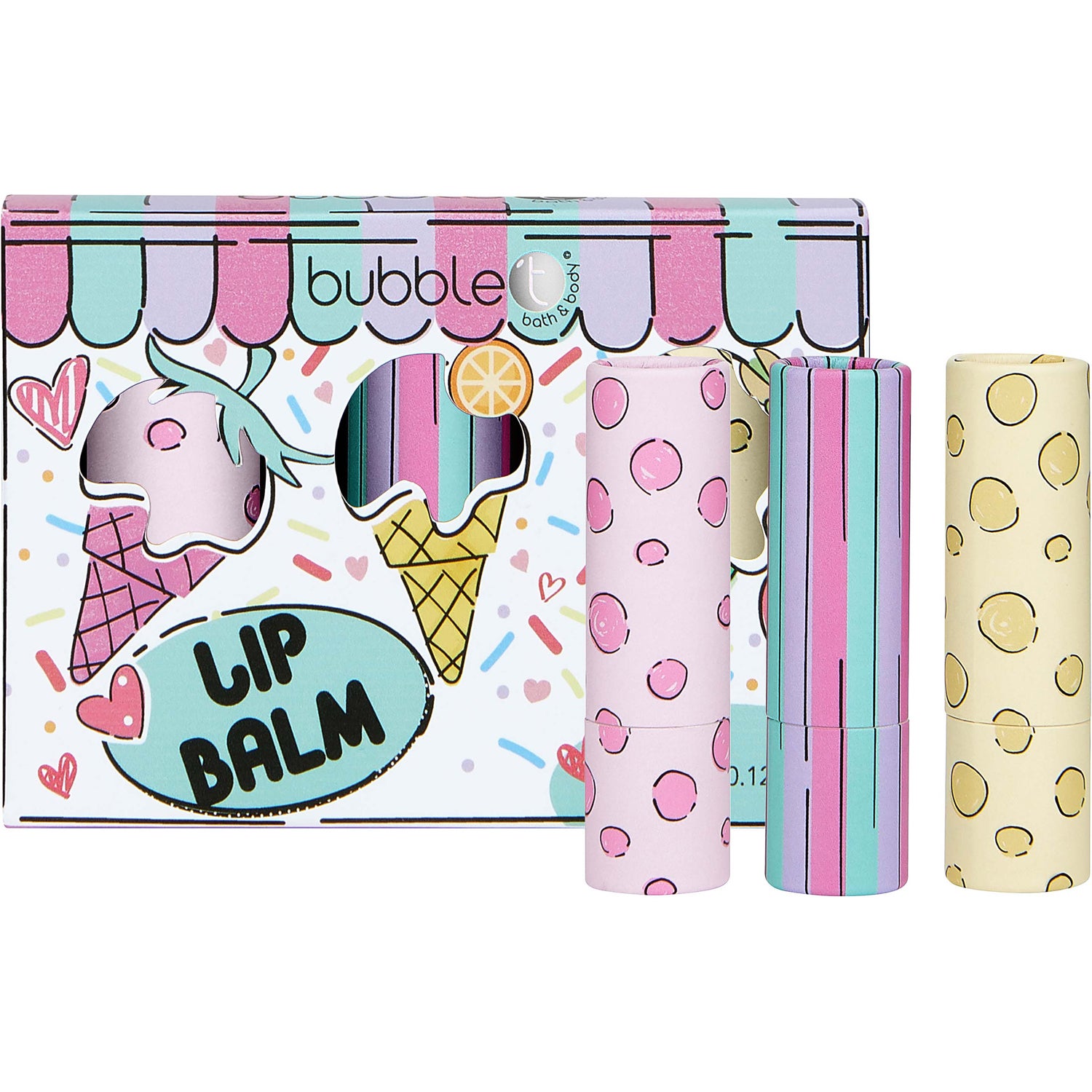 BubbleT Cartoon Lip Balm Set 18 g