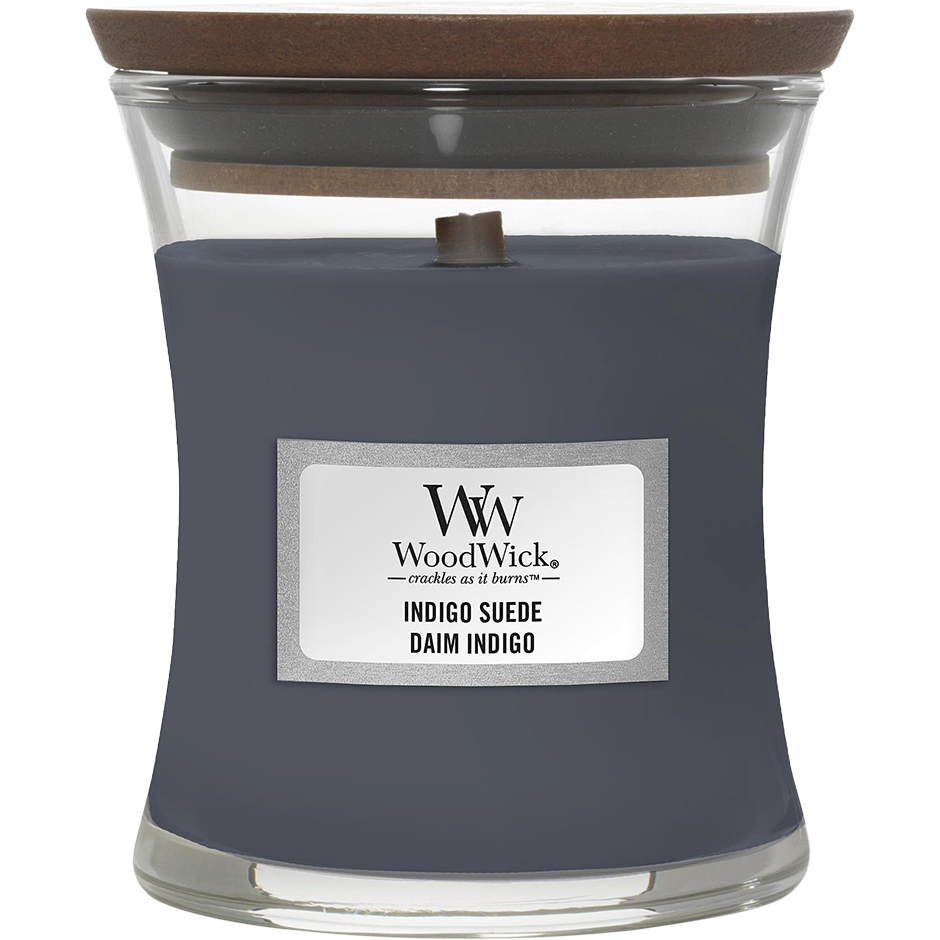 Indigo Suede, 85 g WoodWick Doftljus