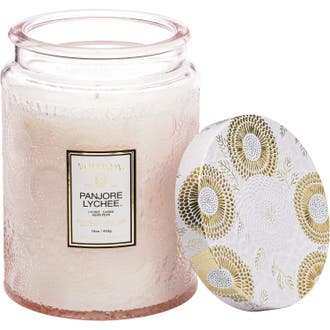 Large Glass Jar Candle Panjore Lychee 100H