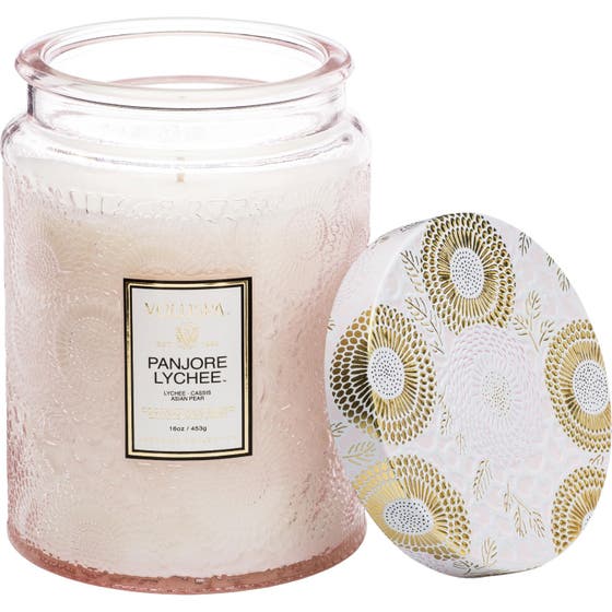 Large Glass Jar Candle Panjore Lychee 100H