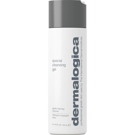 Dermalogica Special Cleansing Gel 250 ml tvålfri djuprengöring ansikte i vit flaska med grått lock