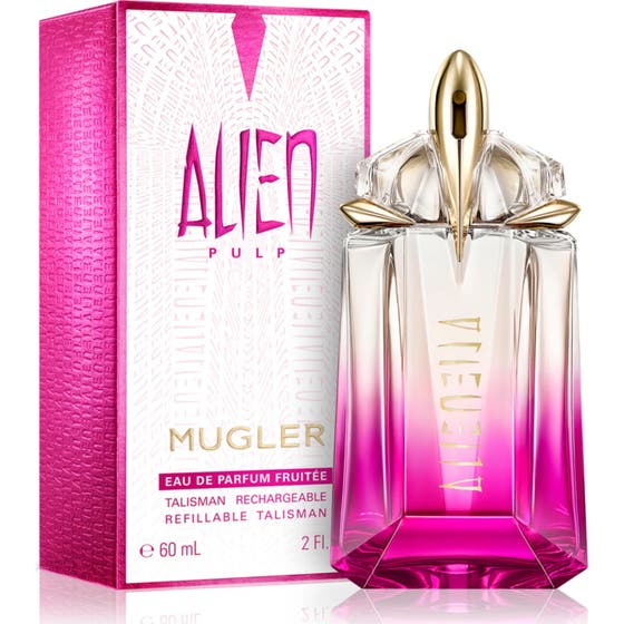 Mugler Alien Pulp Eau de Parfum 60ml fruktig damparfym i rosa ombré glasflaska med tillhörande ytterbox