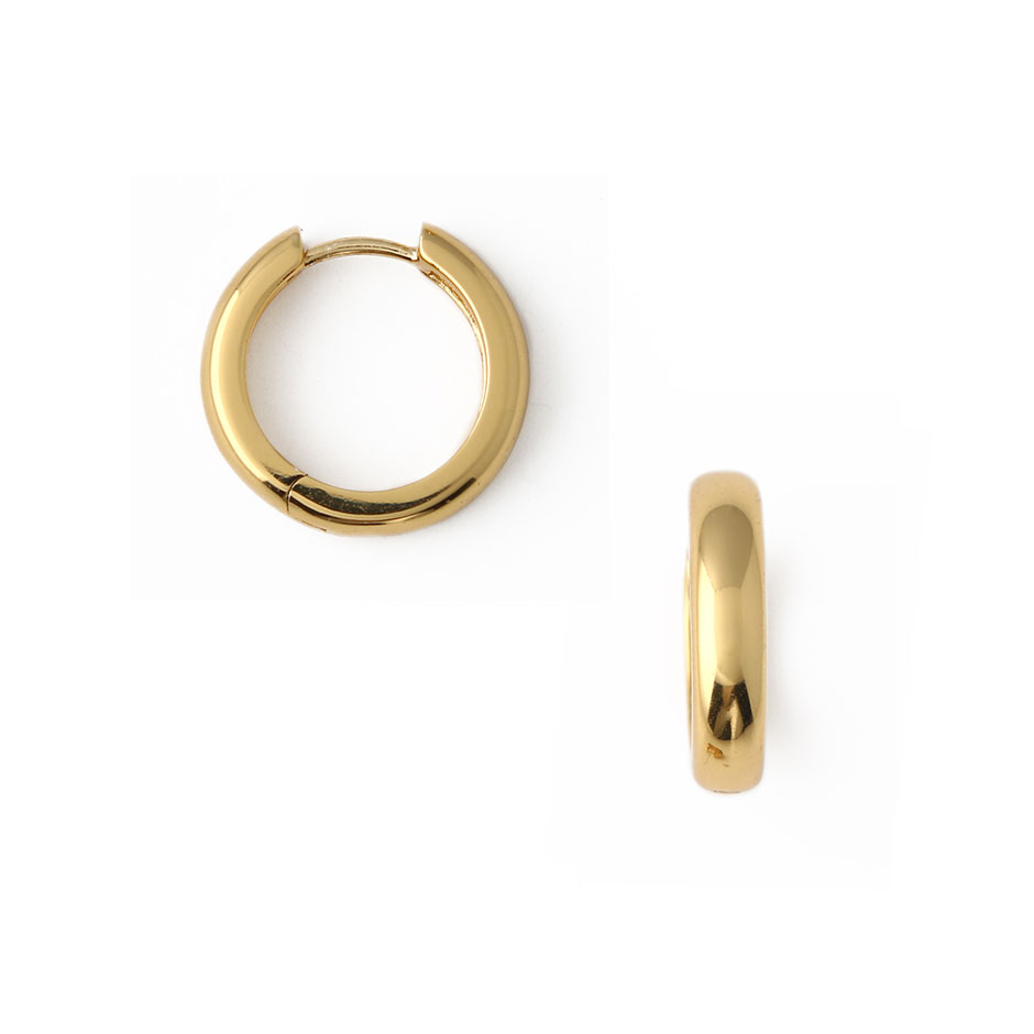 Medium Domed Clean Huggie Hoops