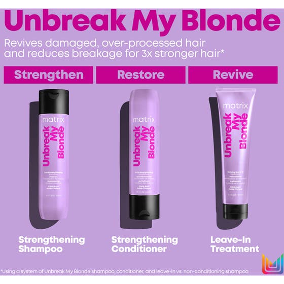 Matrix Unbreak my Blonde Routine with Leave-in