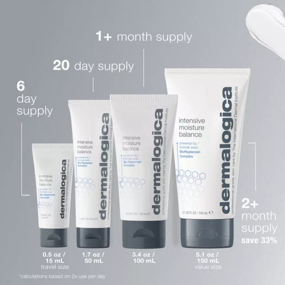 Dermalogica Intensive Moisture Balance 100 ml fuktbalans dagkräm med en mjuk vit krämig textur.