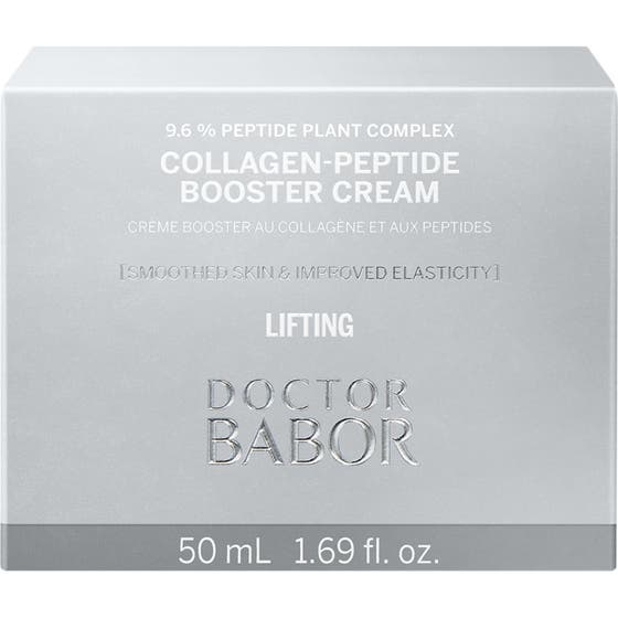 Babor DOC Collagen-Peptide Booster Cream 50 ml lyftande dagkräm som ger ökad elasticitet i en silvrig ytterbox