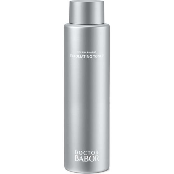 Doctor Babor Exfoliating Toner Babor ansiktsvatten för djuprengöring i en minimalistisk silverfärgad flaska