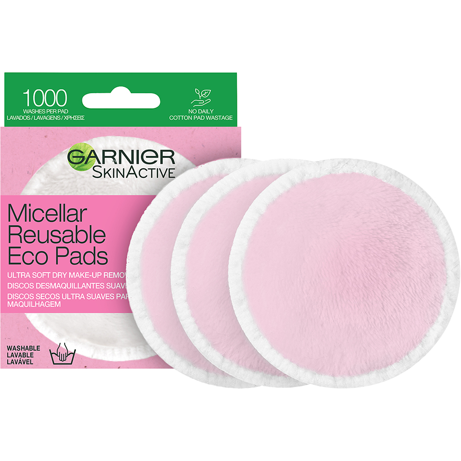 Skin Active Micellar Reusable Eco Pads, 3 pcs Garnier Ansiktsvårdstillbehör