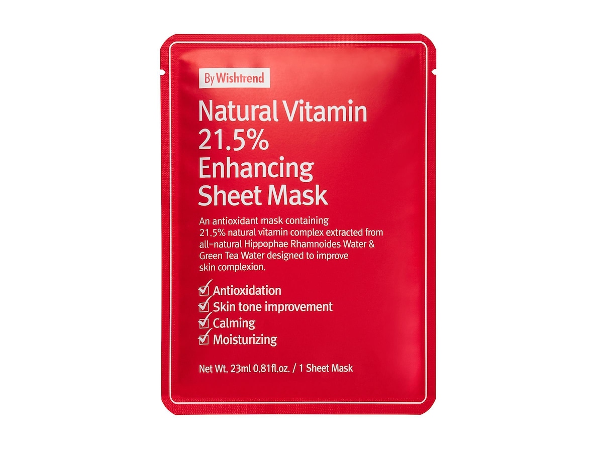 By Wishtrend Natural Vitamin 21,5 % Enhancing Sheet Mask, 21 g By Wishtrend Ansiktsmask