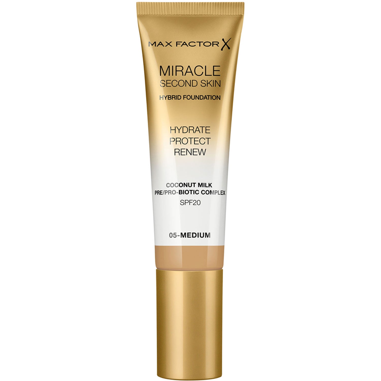 Max Factor Miracle Second Skin Hybrid Foundation 005 Medium - 33 ml