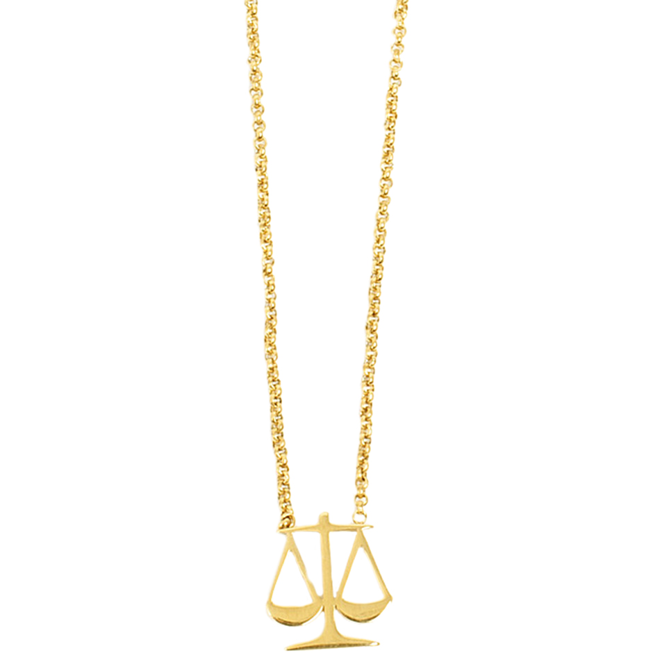 Zodiac Steel Gold Necklace