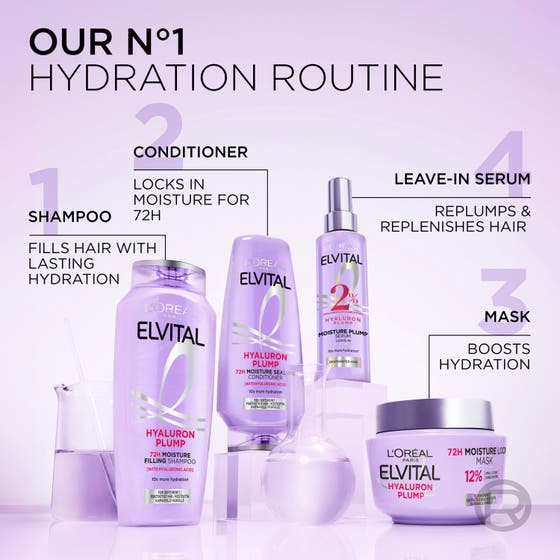 Elvital Hyaluron Plump Shampoo For Dehydrated Hair