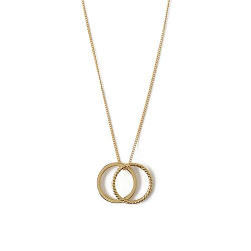 Orelia Rope Double Ring Short Necklace