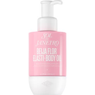 Sol de Janeiro Beija Flor Elasti-Body Oil 100 ml återfuktande kroppsolja i rosa pumpflaska för torr hud
