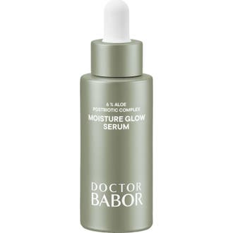 Doctor Babor Cleanformance Moisture Glow Serum 30ml lysterserum för glansig hud i vit frostad flaska med grönt lock
