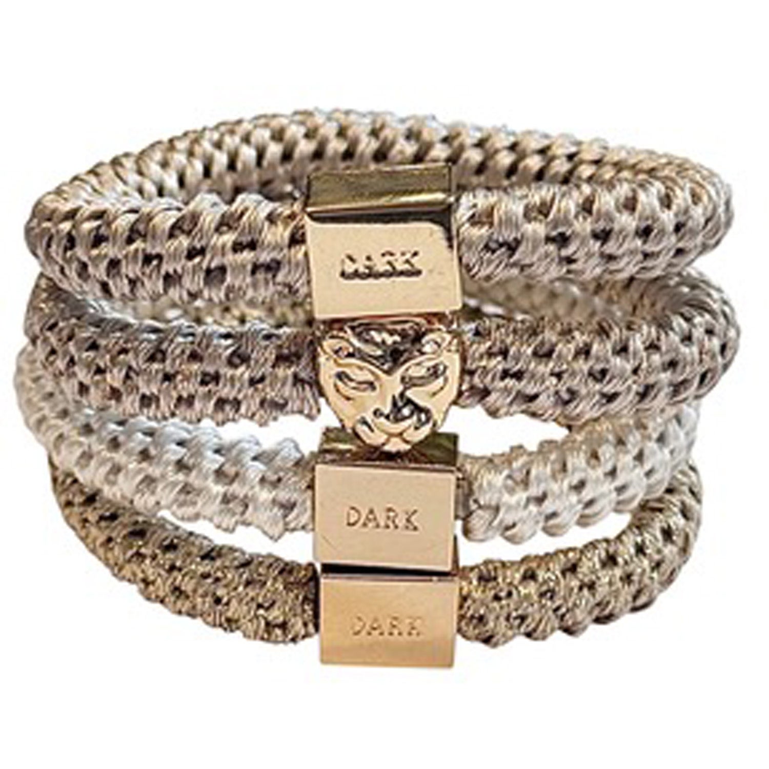 Dark Dark Fat Hair Ties 4 pk Combo Sand Mix W/Gold parfym