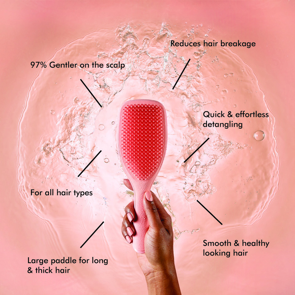 The Large Wet Detangler Peach Glow, Tangle Teezer Hårborstar