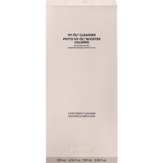 Babor Set HY-ÖL &amp; Phyto Calming Booster 300 ml lugnande ansiktsvård i beige ytterkartong