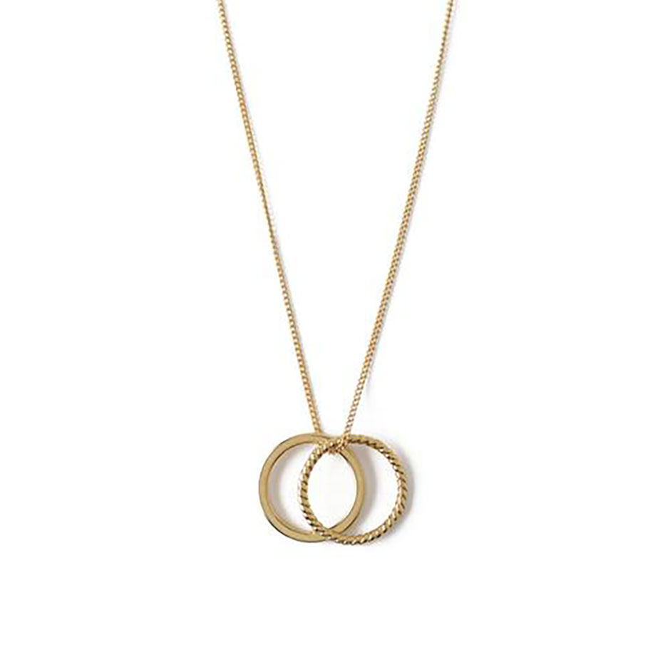 Rope Double Ring Short Necklace