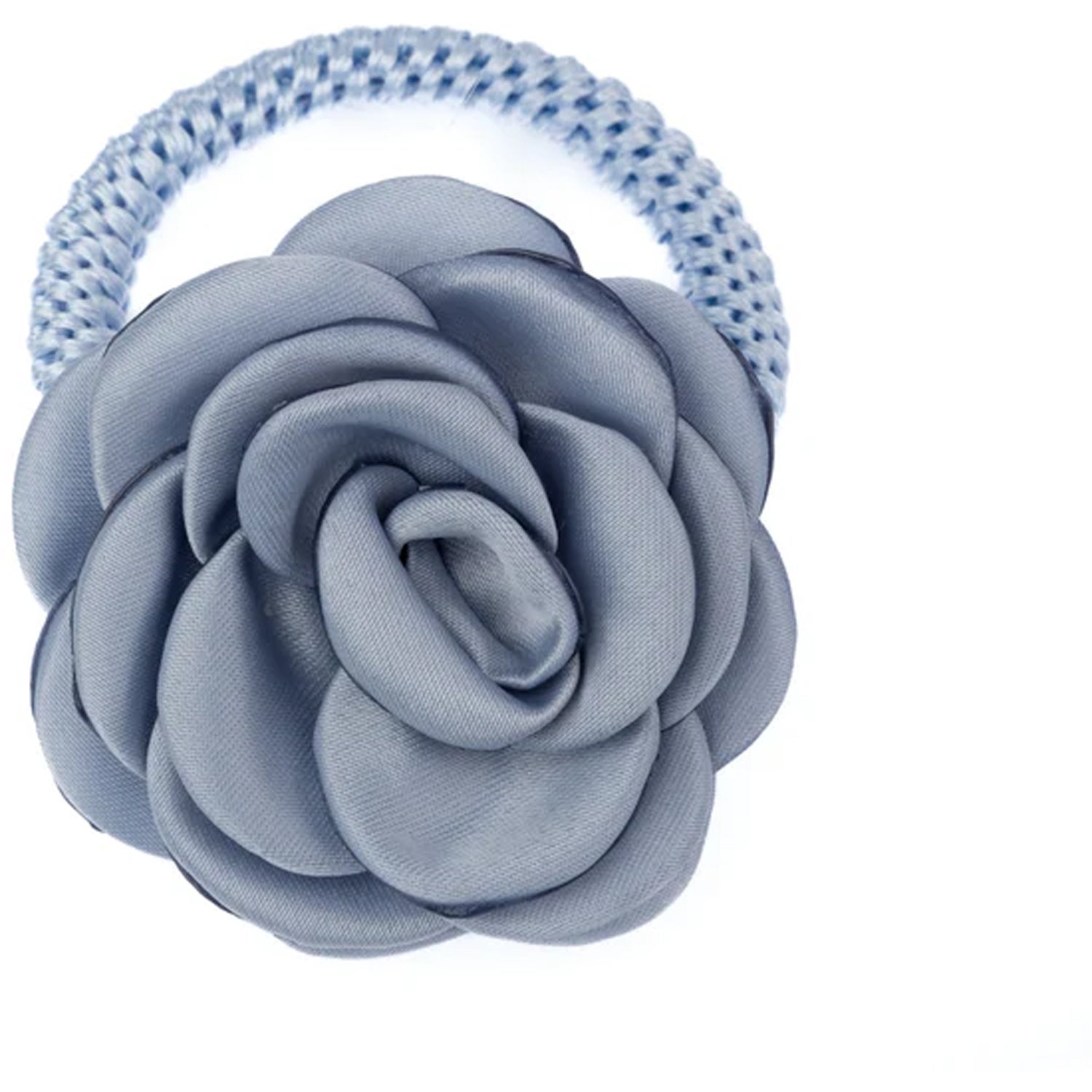 Dark Dark Satin Rose Hair Tie Light Blue parfym