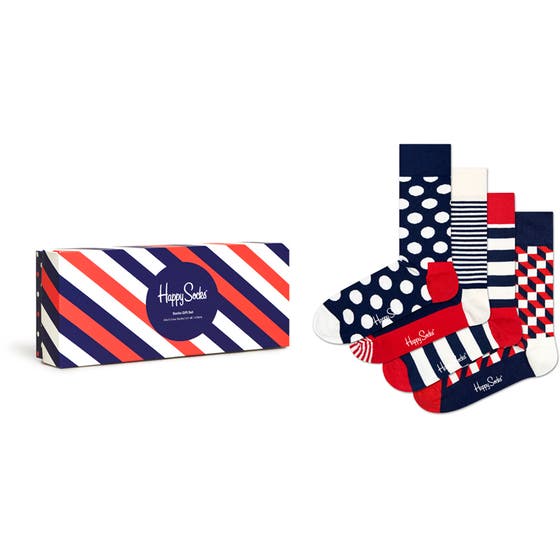 4-Pack Classic Navy Socks Gift Set