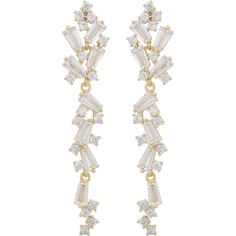 Saturday pendant ear gold/clear