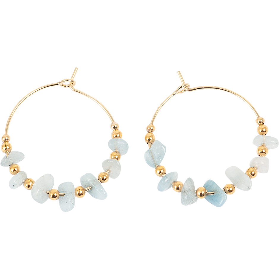 Nature Beads Earring Amazonite Gold