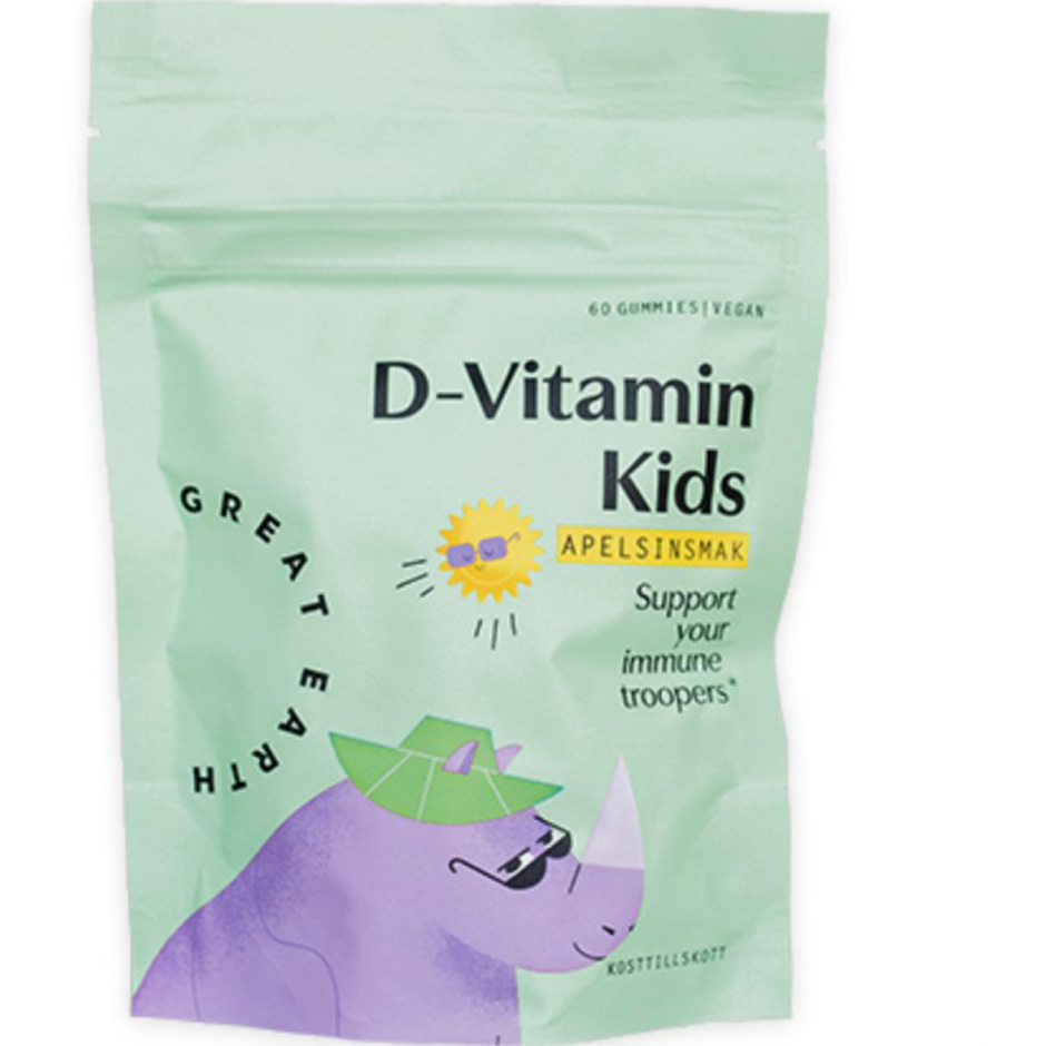 D-Vitamin Kids-refill, 60 pcs Great Earth Kosttillskott