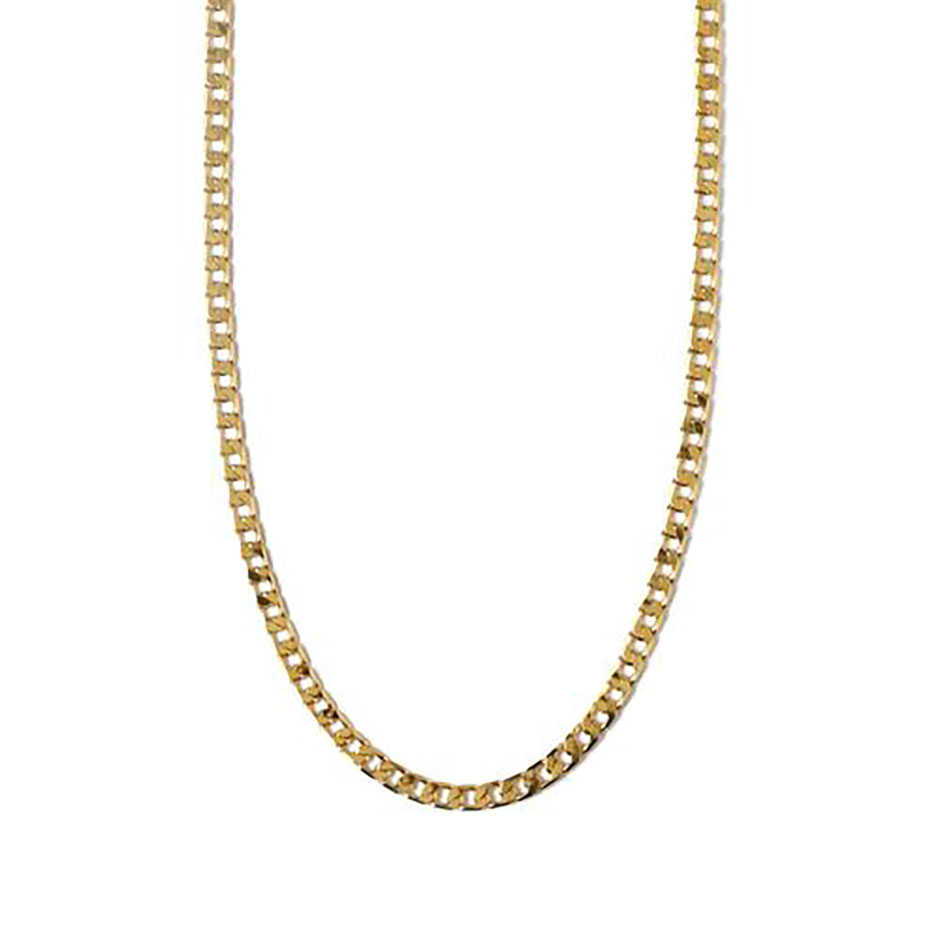 Flat Link Curb Chain Necklace 16"