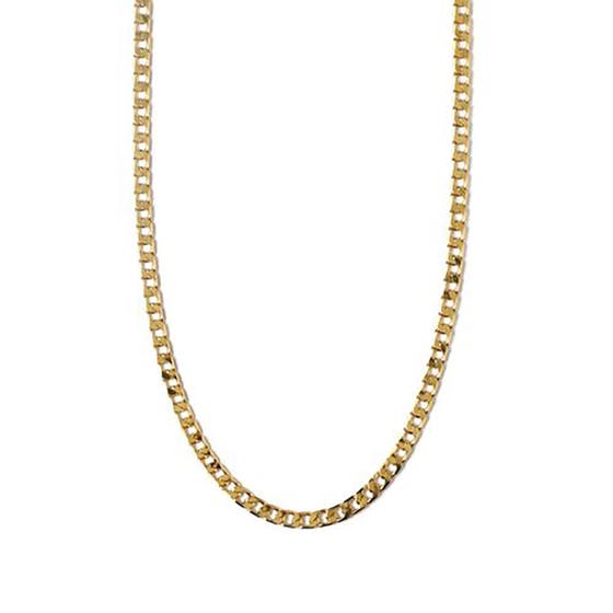 Flat Link Curb Chain Necklace 16"