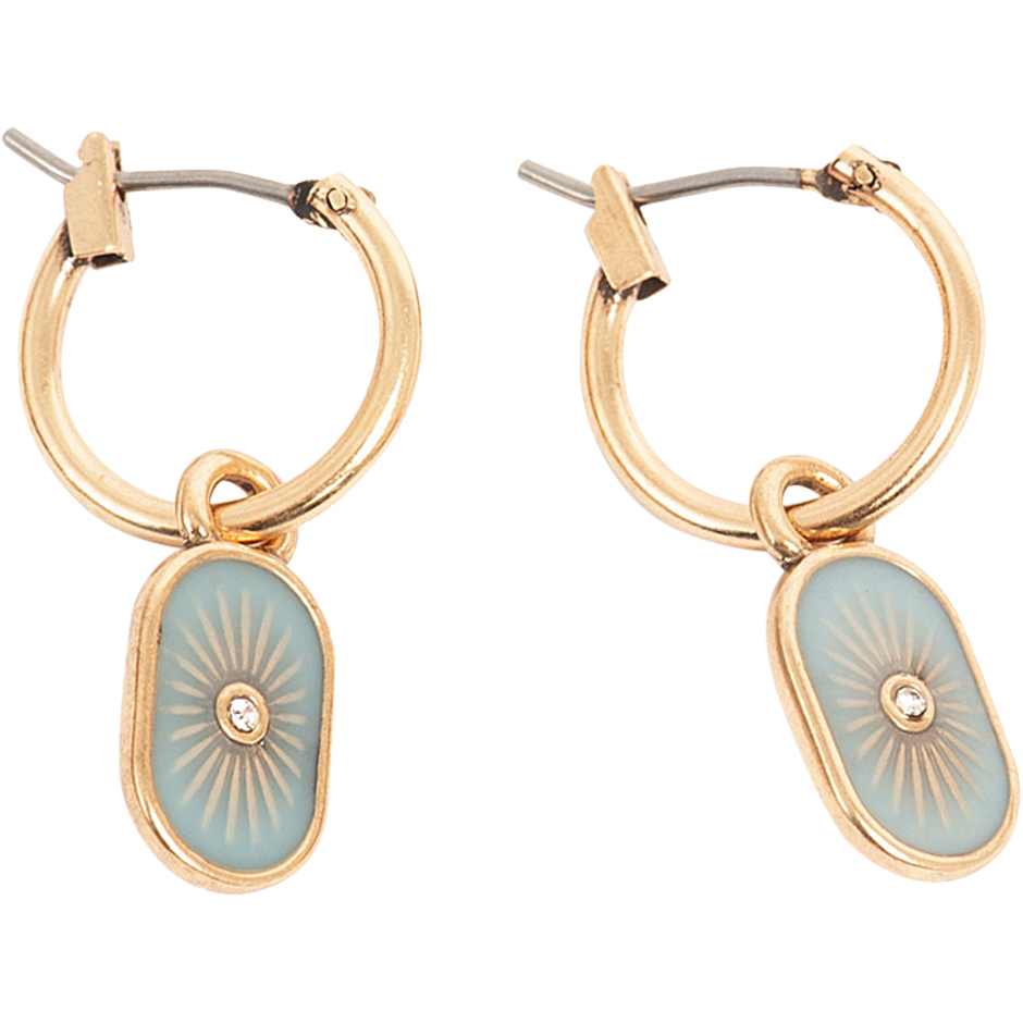 Vintage blue Enamel Creol Gold