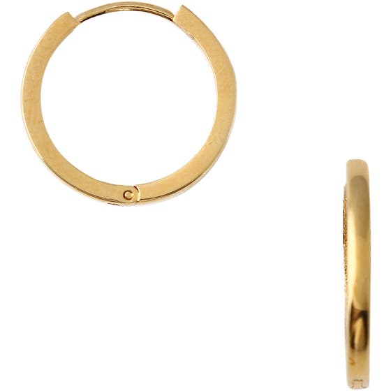 Clean Metal Huggie Hoops 17mm Earrings