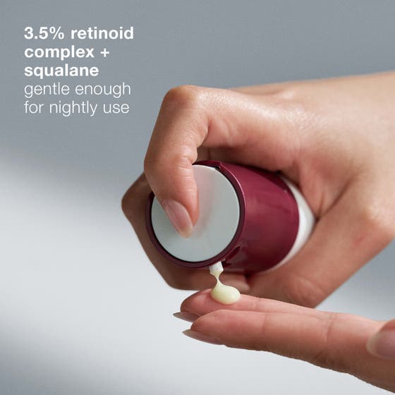 Dermalogica Dynamic Skin Retinol Serum 30 ml rynkserum visar ingredienser som utjämnande retinol och squalane.