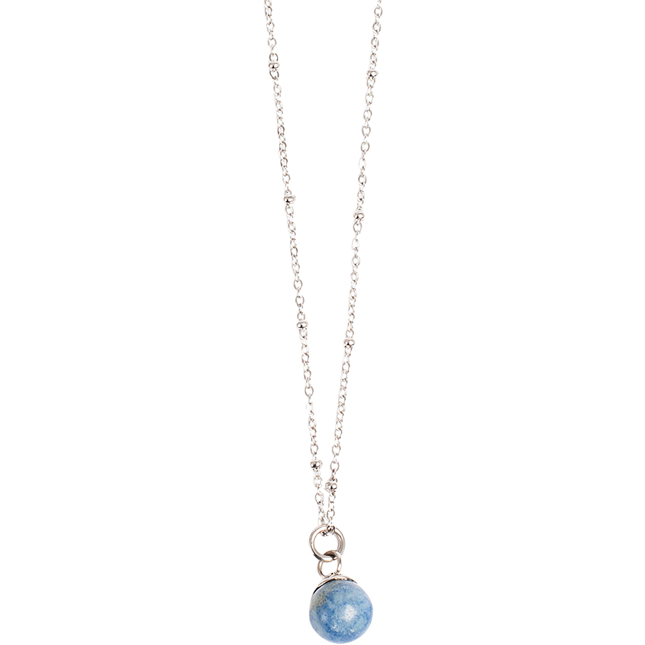 Steel Necklace Steel Blue Aventurine