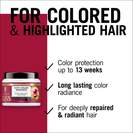Gliss 4-In-1 Color Radiance Bond-Building Hair Mask