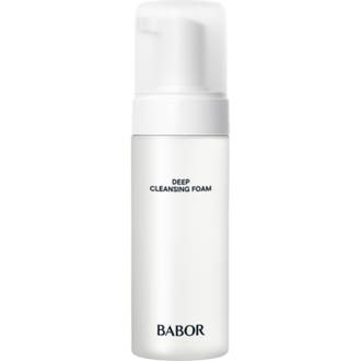 Babor Deep Cleansing Foam mild ansiktsrengöring djuprengörande i en vit stilren pumpflaska med genomskinligt lock
