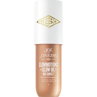 Sol de Janeiro Glowmotions Glow Oil Rio Sunset lystergivande kroppsolja som ger glow med skimrande bronsig olja i flaska
