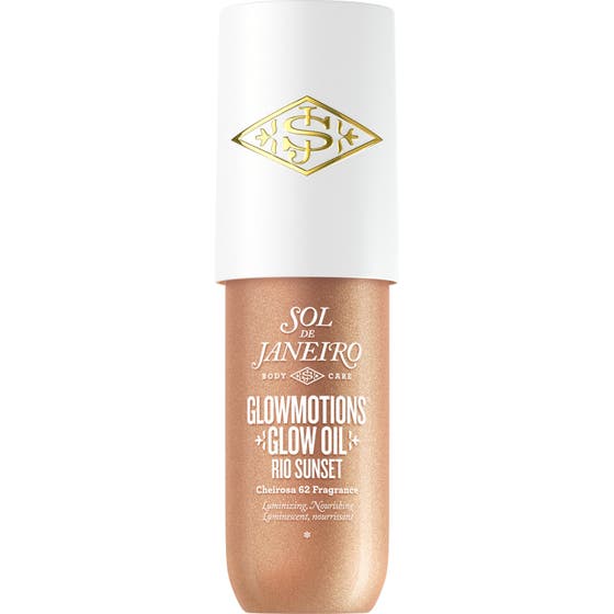 Sol de Janeiro Glowmotions Glow Oil Rio Sunset lystergivande kroppsolja som ger glow med skimrande bronsig olja i flaska