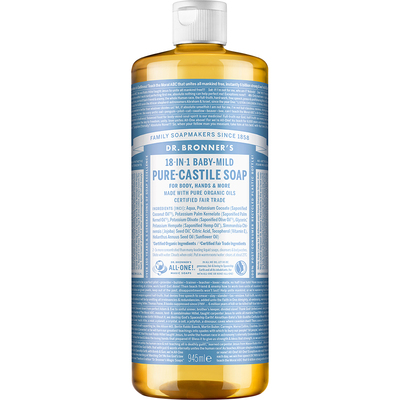 Dr Bronner’s Pure Castile Liquid Soap Baby-Mild (unscented)